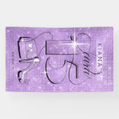 Glitter en Shine Quinceanera Violet Vert ID701 Spandoek (Horizontaal)