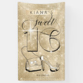 Glitter en Shine Sweet 16 Gold Vert ID675 Spandoek (Verticaal)