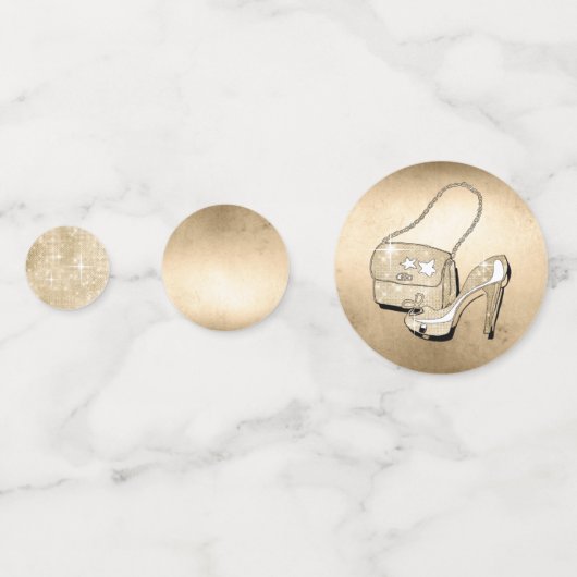 Glitter en Shine Sweet 16 Mix Gold ID675 Confetti (Achterkanten)