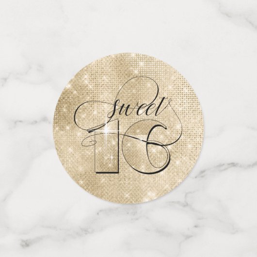 Glitter en Shine Sweet 16 Mix Gold ID675 Confetti (Kleine voorkant)