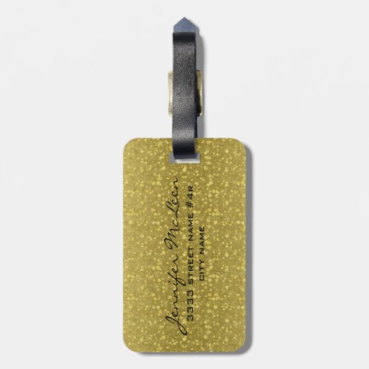 Glitter en Sparkles Bagagelabel (Achterkant verticaal)