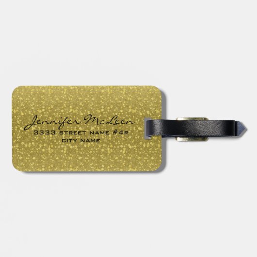 Glitter en Sparkles Bagagelabel (Achterkant horizontaal)