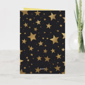 Glitter en sterren Kerstmis Feestdagen Kaart (Achterkant)