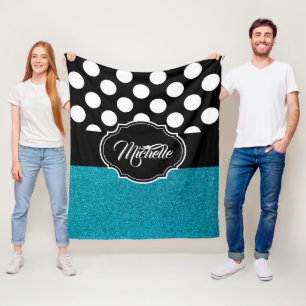 Glitter en Stippen Fleece Deken