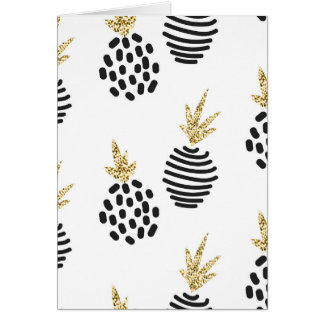 Glitter en zwarte abstracte ananassen.