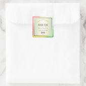 Glitter-etiket met kerstgroen goud voor glitter vierkante sticker (Tas)