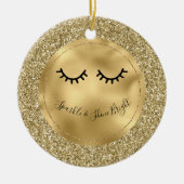 Glitter Eyelashes Keramisch Ornament (Voorkant)