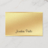 Glitter Faux Gold Uitstekende look Hand Script Chi Visitekaartje (Voorkant)