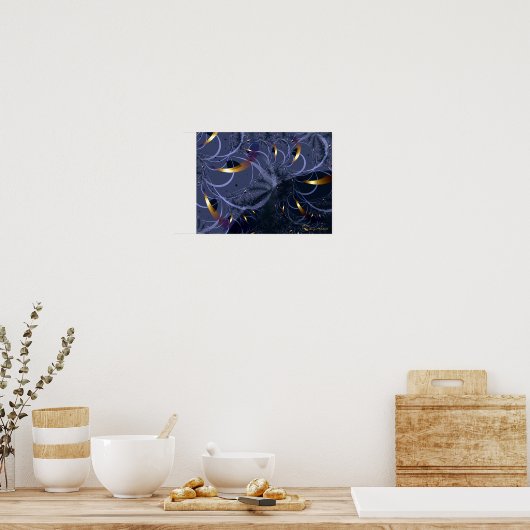 Glitter Fine Fractal Art Poster (Keuken)