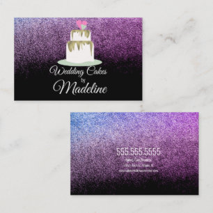 Glitter Foil Wedding Cake Tier Bakery Baker Busine Visitekaartje