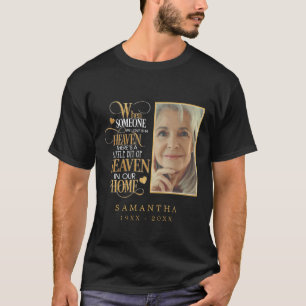 Glitter Funeral Custom Photo Memorial T-Shirt