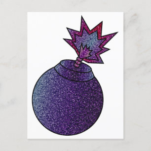 Glitter Galaxy Bomb Briefkaart