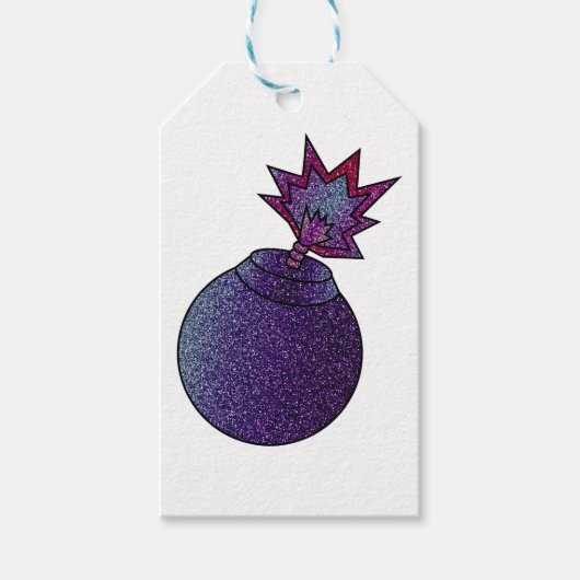 Glitter Galaxy Bomb Cadeaulabel (Voorkant)