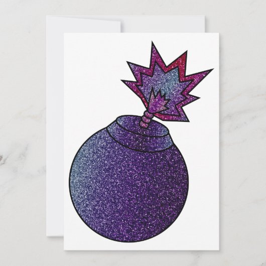 Glitter Galaxy Bomb Kaart (Voorkant)