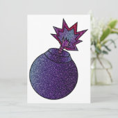 Glitter Galaxy Bomb Kaart (Staand voorkant)