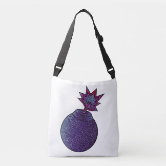 Glitter Galaxy Bomb op maat gesneden vinyl sticker Crossbody Tas