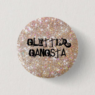 Glitter Gangsta Ronde Button 3,2 Cm