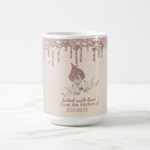 Glitter Garde Rose Goud Glitter Drips Bakkerij Koffiemok
