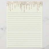 Glitter-gelinkt Briefpapier op maat (Achterkant)