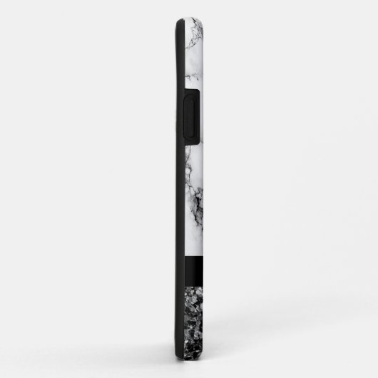 Glitter, gemarmerd en zwart Case-Mate iPhone case (Achterkant/rechts)