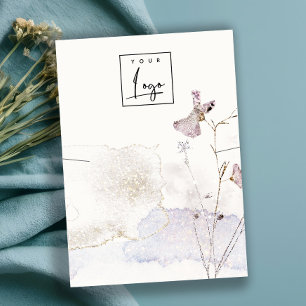 Glitter geperste bloemen Ketting Logo Display Visitekaartje