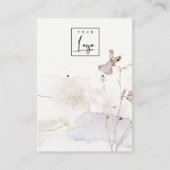 Glitter geperste bloemen Ketting Oorbel Logo Visitekaartje (Voorkant)