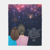 Glitter Gift voor mam uit aanplakbriefje Fleece Deken (Voorkant)