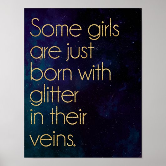 Glitter Girl Quote Poster (Voorkant)