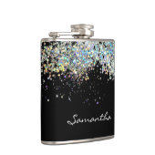 Glitter Girly Custom Name Monogram Heupfles (Rechts)