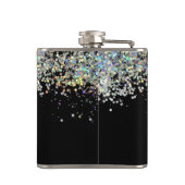 Glitter Girly Custom Name Monogram Heupfles (Achterkant)