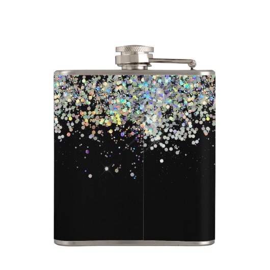 Glitter Girly Custom Name Monogram Heupfles (Achterkant)