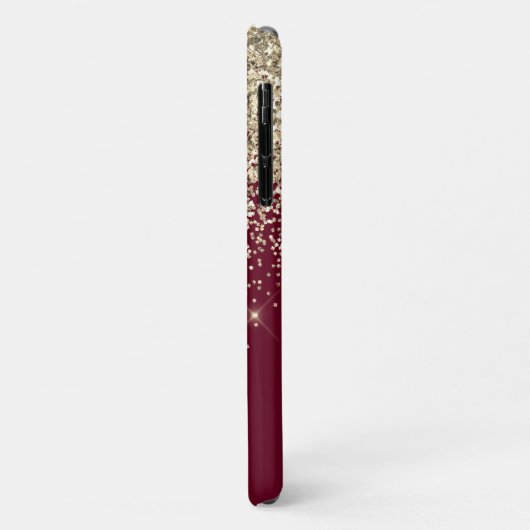 Glitter Girly Monogram Glam Case-Mate iPhone Case (Achterkant/links)