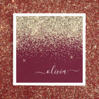 Glitter Girly Monogram Glam