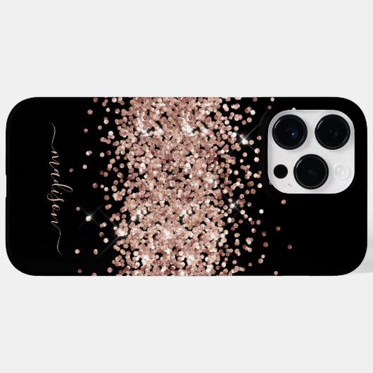 Glitter Girly Sparkle Sweet 16 Blush Pink Case-Mate iPhone Case (Achterkant (horizontaal))