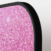 Glitter Girly Sparkly Pink Navy Blue Custom Name Pickleball Paddle (Links Detail)