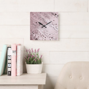 Glitter Glam 3 #art #glitter Vierkante Klok