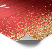 Glitter Glam 50 & Fabulous Red Disco Ball Poster (Hoek)