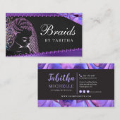 Glitter Glam Abstract Modern Hair Braiding Salon Visitekaartje (Voorkant / Achterkant)