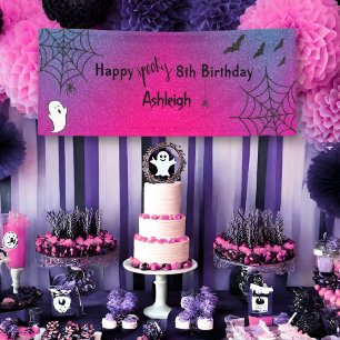 Glitter Glam Cute Ghost Spider Halloween Birthday Spandoek