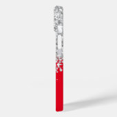 Glitter Glam, rood en zilver Case-Mate iPhone Case (Achterkant / Links)