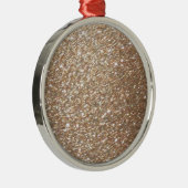 Glitter Glamour Party Festive Light Sparkles Metalen Ornament (Rechts)