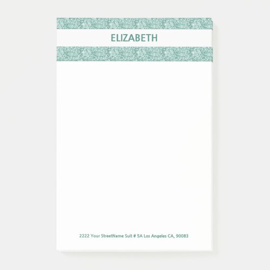 Glitter glanzende strepen post-it® notes (Voorkant)