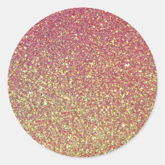 Glitter Glitter-goudroze textuur Ronde Sticker (Voorkant)