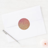 Glitter Glitter-goudroze textuur Ronde Sticker (Envelop)