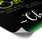 Glitter Glow Minimal Simple Mimosa Bar Bord Poster (Hoek)