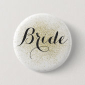 Glitter Gold Bride Button (Voorkant)
