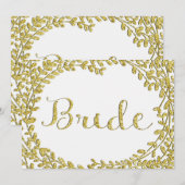 Glitter Gold Bride Sign (Voorkant / Achterkant)
