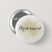 Glitter Gold Bruidsmeisje Button (Voorkant /achterkant)