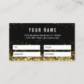 Glitter Gold Cadeaubon Visitekaartje (Achterkant)
