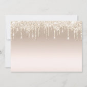 Glitter Gold Cake 50th Birthday Party Kaart (Achterkant)